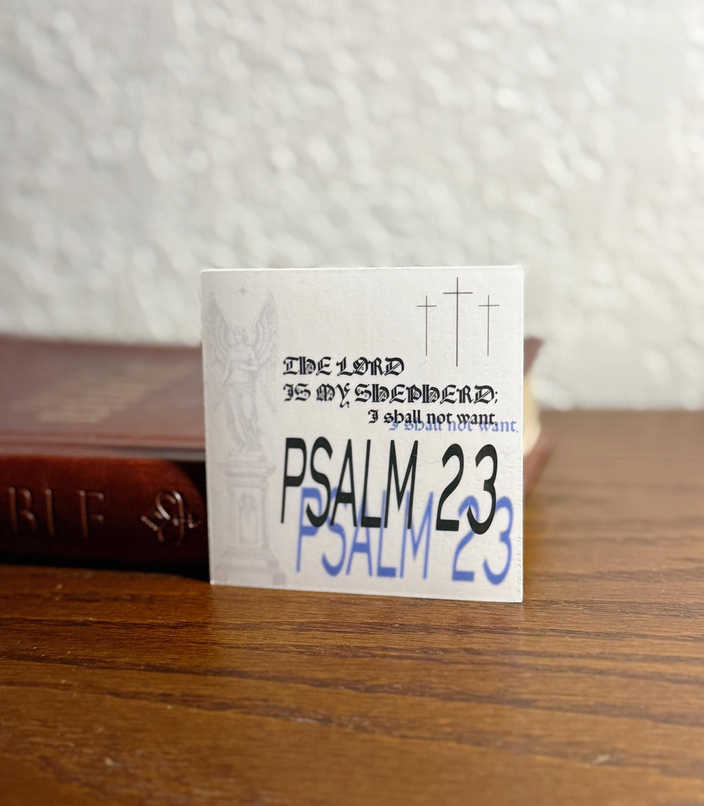 Psalm 23 Waterproof Sticker: Gothic Christian Decal