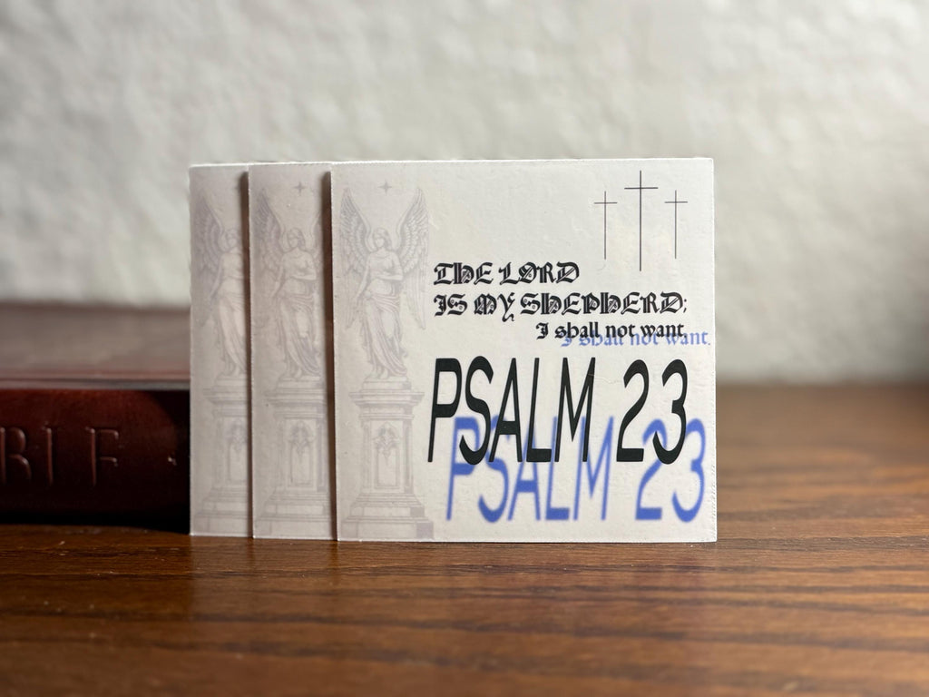 Psalm 23 Waterproof Sticker: Gothic Christian Decal