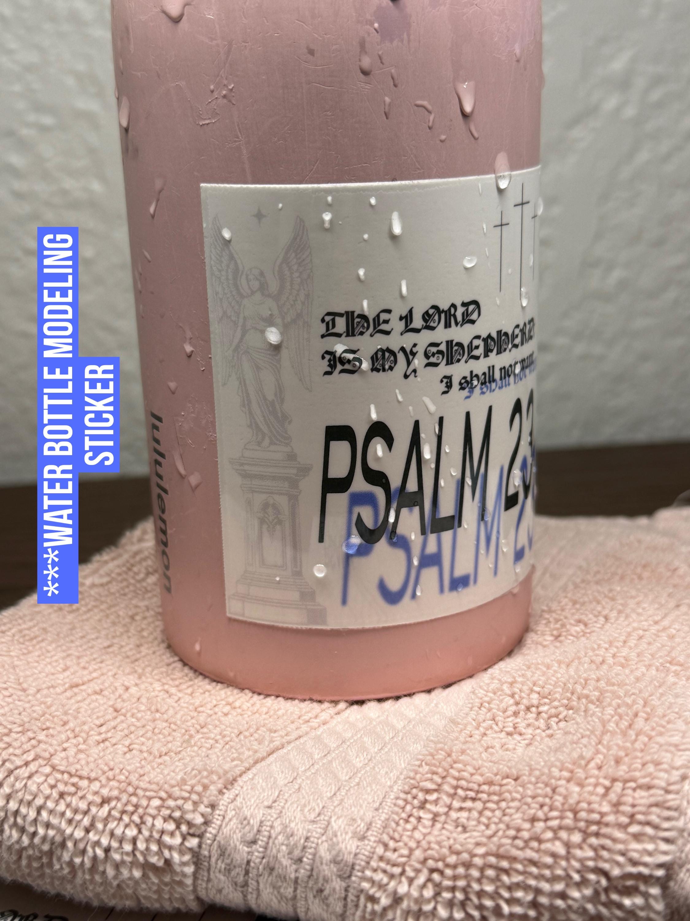 Psalm 23 Waterproof Sticker: Gothic Christian Decal