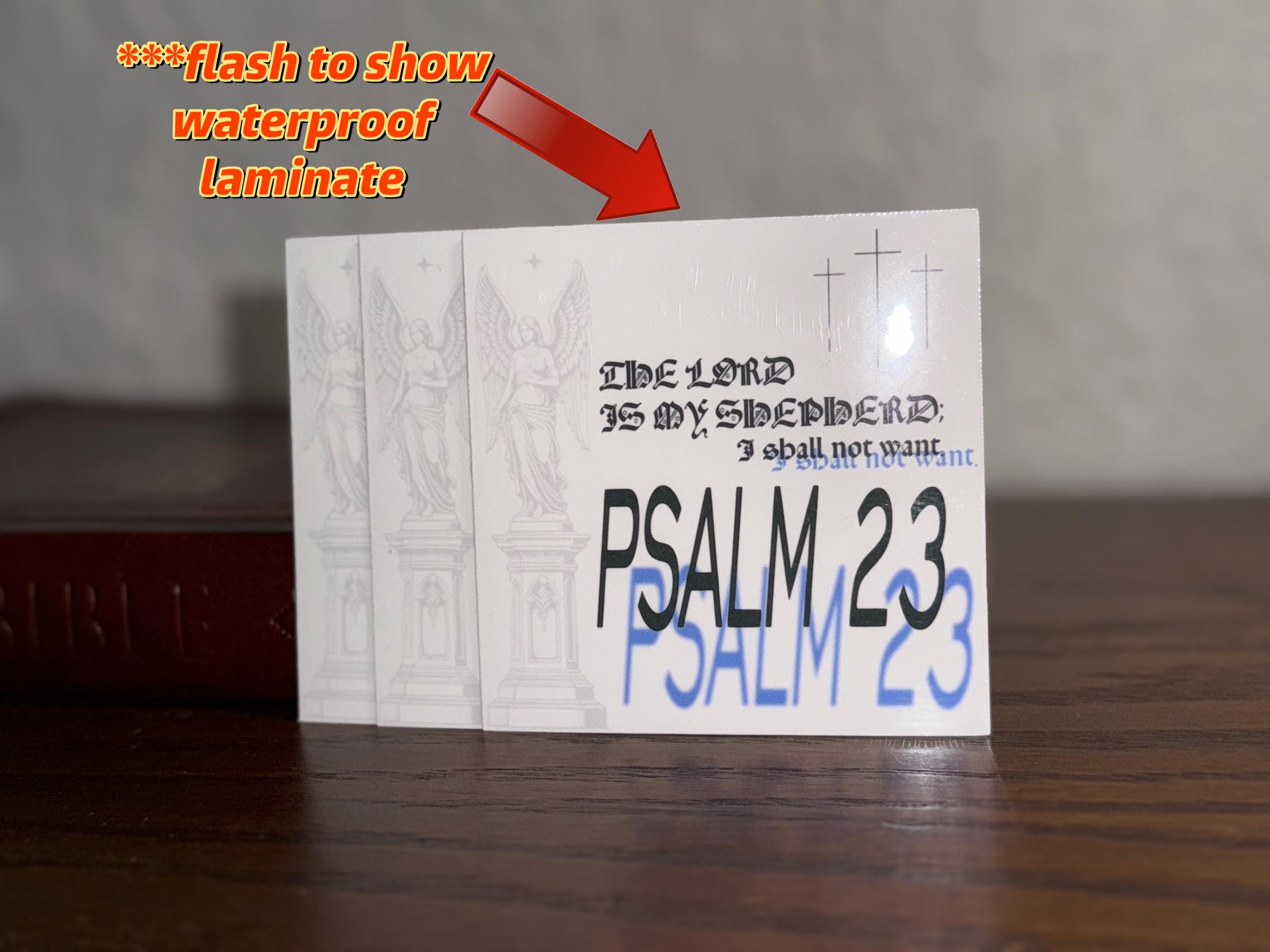 Psalm 23 Waterproof Sticker: Gothic Christian Decal
